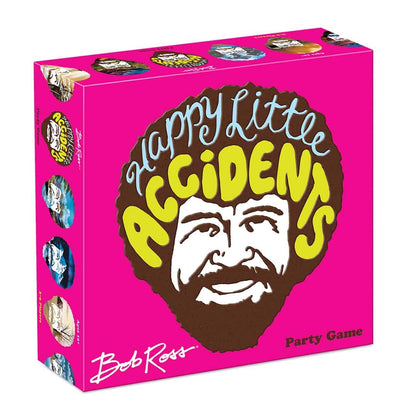 Big G Creative: Bob Ross Happy Little Accidents Game, Social Party Game for Friends and Family, 15 Minute Play Time, for 3 to 6 Players, Ages 10