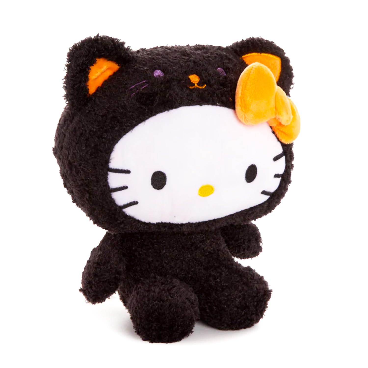 Sanrio Hello Kitty Black Cat Plushie Set for Girls - Bundle with 9" Hello Kitty Black Cat Plush Doll Plus Stickers, More | Sanrio Gifts for Boys, Kids