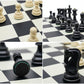 20-inch Foldable Silicone Easy-to-Clean Large Chess Set, Family Retro Adult and Children's Chess Portable Travel Game Chess Set with Storage Bag
