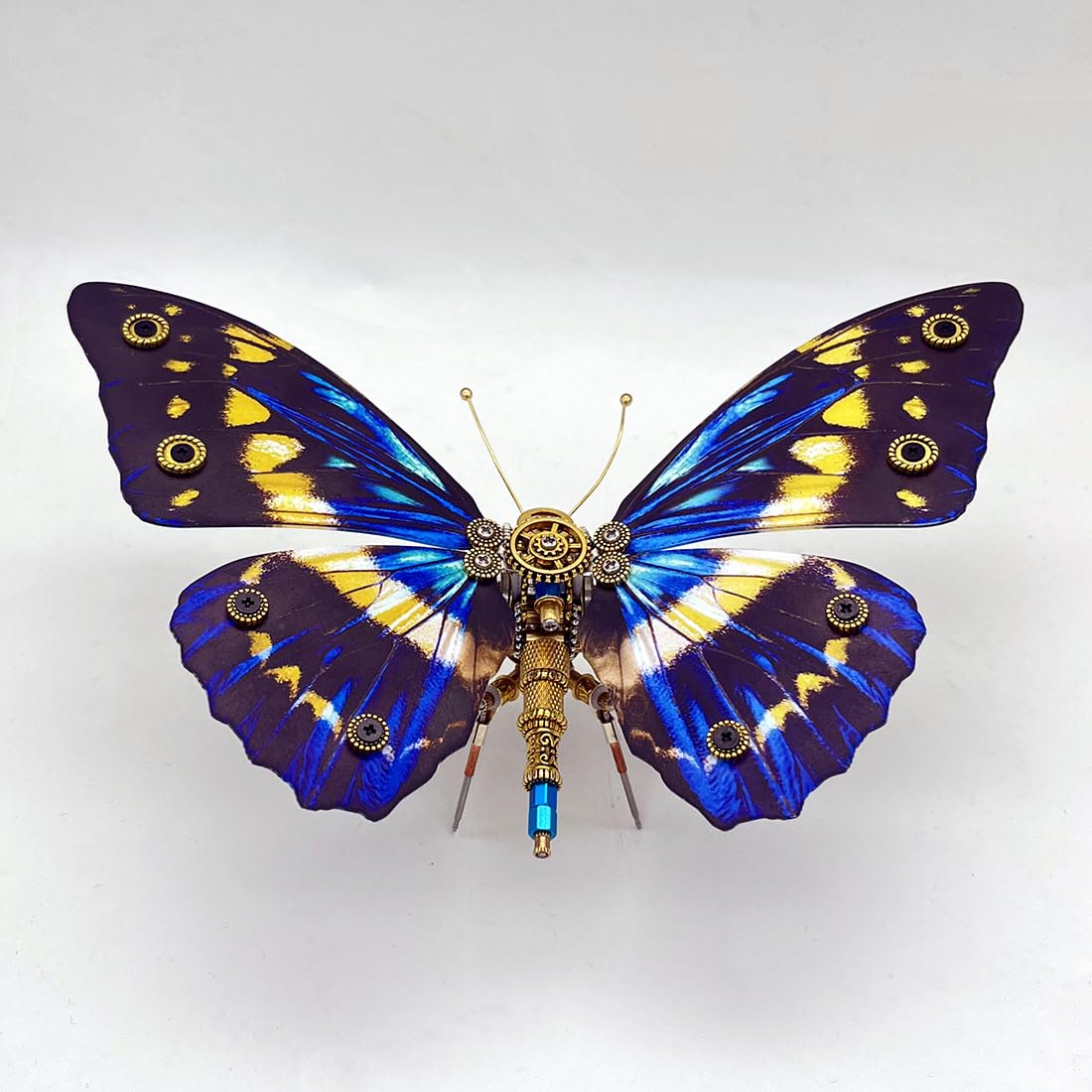 Keetopteep Butterfly 3D Metal Puzzle Model, 150 Pieces Mechanical Butterfly DIY Assembly Kit to Build, 3D Jigsaw Puzzle Handmade Craft Desk Ornament