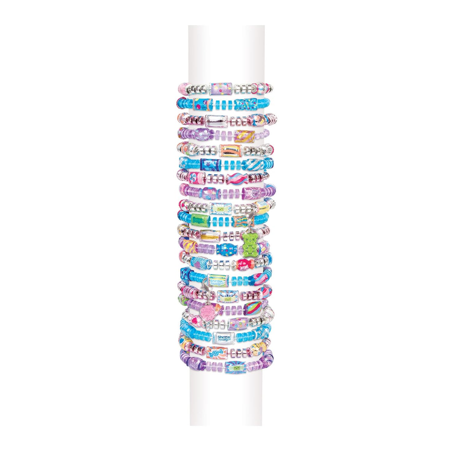 Make It Real 2901758 Shrink Magic Candy Shop DIY Bracelet Kit with Shrink Wrap and DIY Bracelet