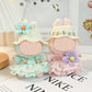 Clothes for 17cm Doll, Skirt Set for Dolls, Hat Skirt Outfit Premium Fashion Cute Dress for 17cm Dolls Accessories (NO Doll) (A1 Green Heart