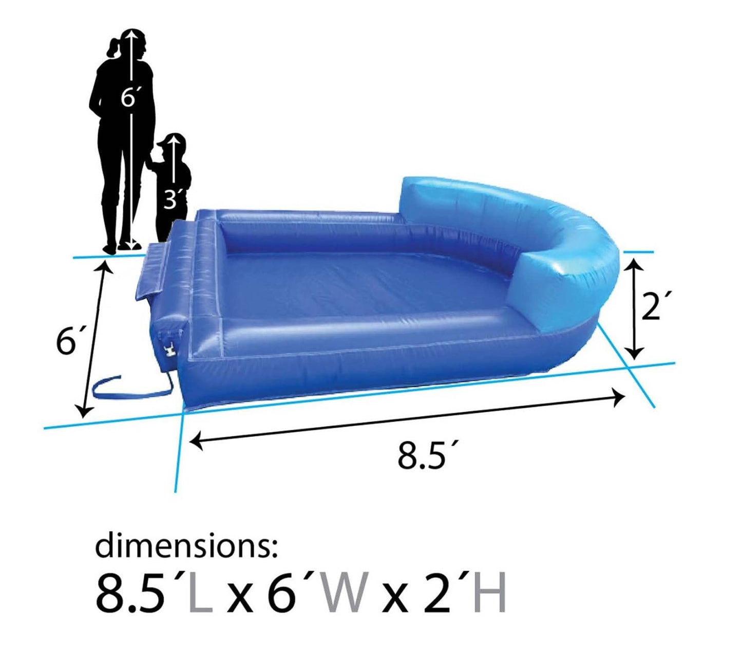 Pogo Crossover Inflatable Pool Attachment for Bounce House Slide Combos