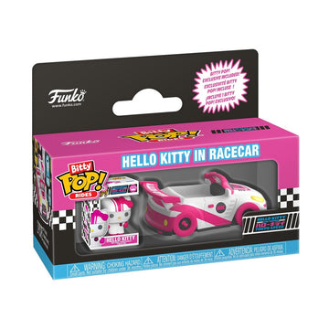 Funko Pop! Bitty Ride: Sanrio- Racecar with Hello Kitty - 0.9 Inch and 1.3 Inch (2.3 and 3.3 Cm) - Sanrio Collectable - Official Merchandise - Gift