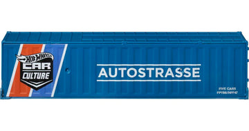 Hot Wheels Strasse, Autobahn, Autostrasse Container Set, 5 1:64 Scale Cars in Collectible Container, Metal/Metal & RealRiders, for Collectors
