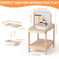 KidsBuddy 4-in-1 Wooden Toddler Sensory Table with 2 Storage Bins