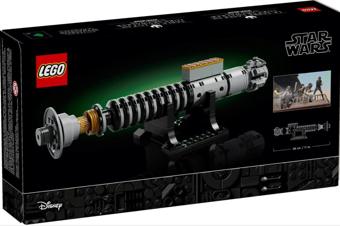 LEGO Star Wars Luke Skywalker's Lightsaber, Return of The Jedi Collectible Model Set 40730, 145 Pieces, Display Stand, Ages 18+