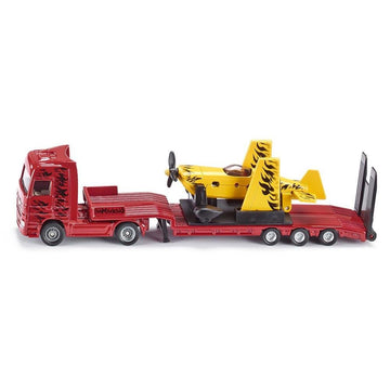 SIKU 1866, Lorry with Sport Airplane, 1:87, Metal/Plastic, Red/Yellow, Detachable Wings