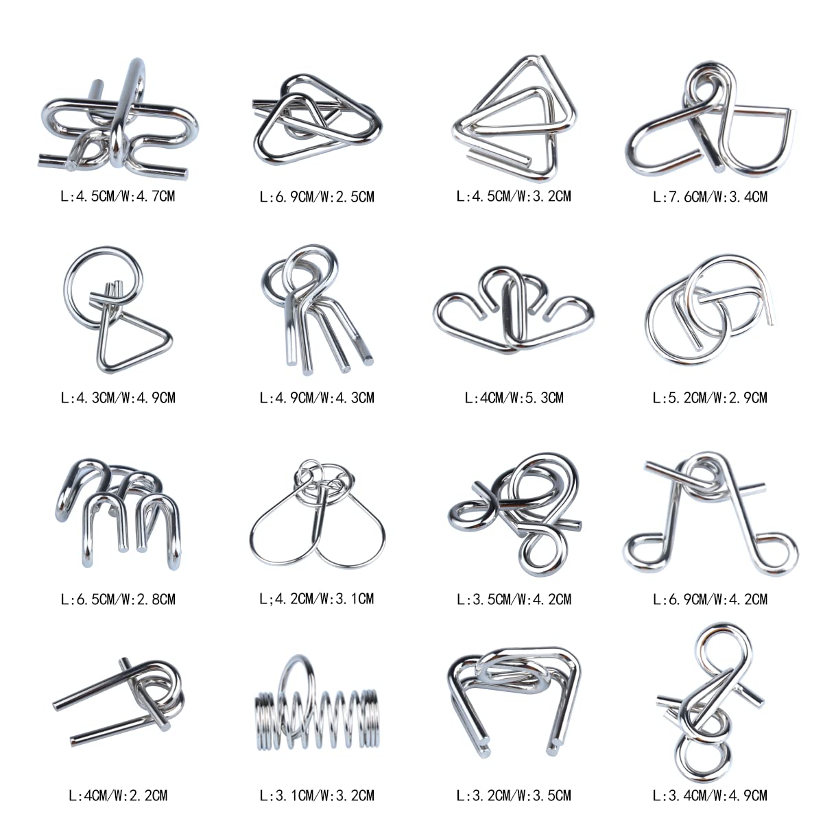 Brain Teaser Puzzle Wooden Threading Rope Loop Puzzle Luban Lock Brain Teaser Game Adult Kids Toy Puzzles for Adults (16)