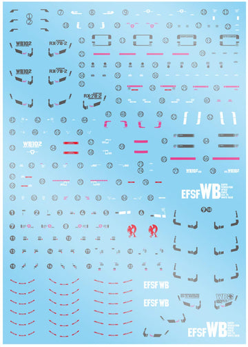 ANSAI Decals Water Paste Stickers Decal fits Hobby RG 1/44 RX-78-2 1/44 Scale