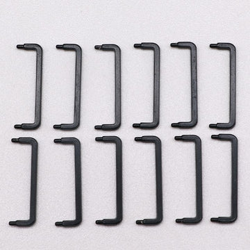 AirAds Dollhouse 1:12 Miniature Furniture Cabinet Chest Handles Metal Black Drawer Handles (Lot 12)
