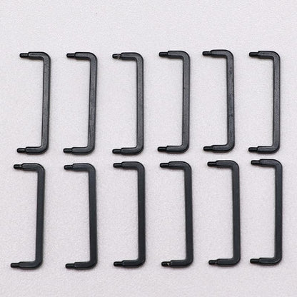 AirAds Dollhouse 1:12 Miniature Furniture Cabinet Chest Handles Metal Black Drawer Handles (Lot 12)