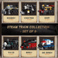 Apostrophe Games 6 in 1 Steam Trains Building Block Set - 463 Pcs - Variety of 6 Trains, Unique Retro Style Model Set, Engineering & Construction Toys