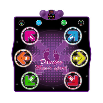 HTASKTEXEH Dance mat Toys for Kids Ages 3-12 and Adults, Electronic Dance Pad with Light-up 6-Button Connectable to Cell Phone, Musical Dance Toys