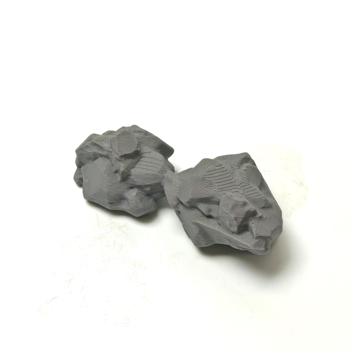 LuckyVin 3D Printed Irregular Gray Stone Cluster - Tabletop Game Terrain for 28-32mm Scale Miniatures, Painter-Friendly Wargame Scenery (Grey)