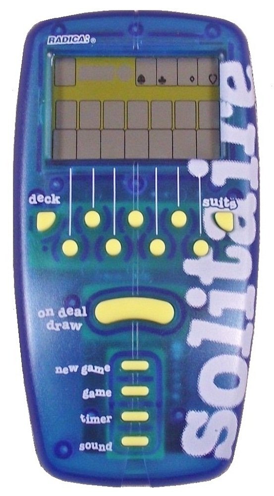 Mattel Pocket Solitaire Radica: 9916 - Electronic Handheld Solitaire Game - Blue