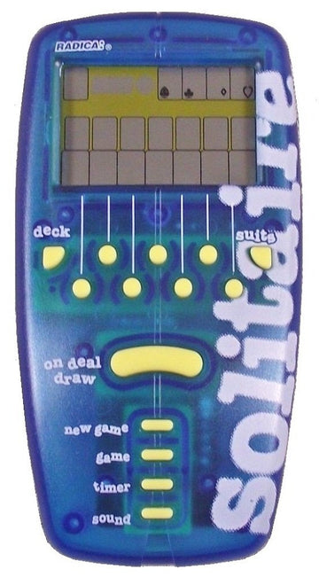 Mattel Pocket Solitaire Radica: 9916 - Electronic Handheld Solitaire Game - Blue