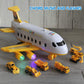 25 Pack Transport Construction Airplane Toy Play Vehicles Set for Kids Gifts, with 6 Construction Die-cast Toy Truck, 11 Road Signs-Suitable for 3 4 5