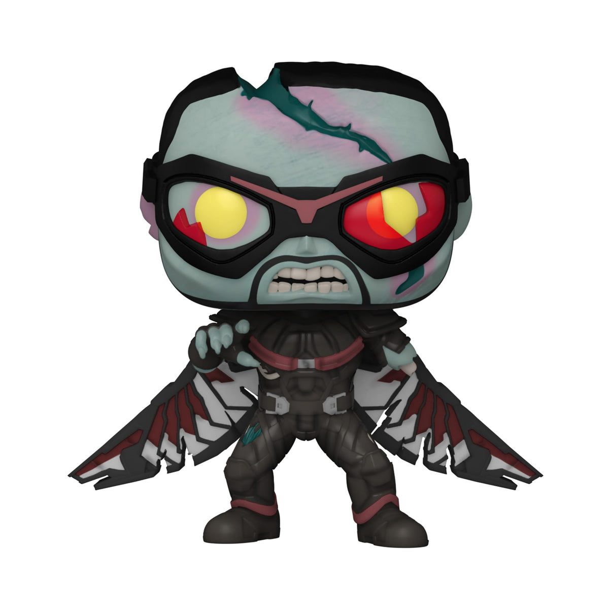Funko POP Marvel: What If? - Zombie Falcon, Multicolor, Standard, (57377)