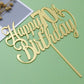 Sodasos Mirror acrylic Golden Happy 70th Birthday Cake Topper