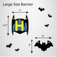 Bat Superhero Large Happy Birthday Banner 6" Party Decoration for Kids