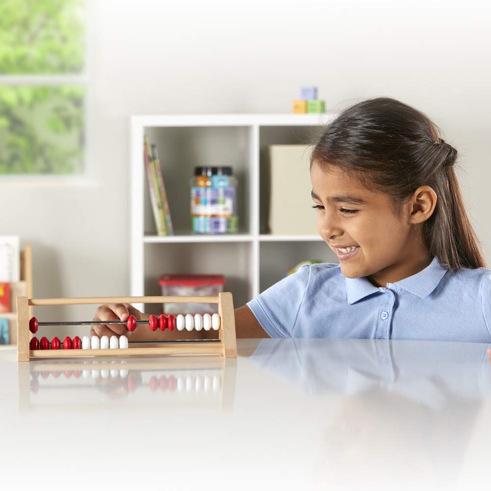 hand2mind 20-Bead Wooden Rekenrek, Number Rack, Abacus for Kids Math, Counting Beads, Math Counters for Kids, Educational Toys for Elementary Kids