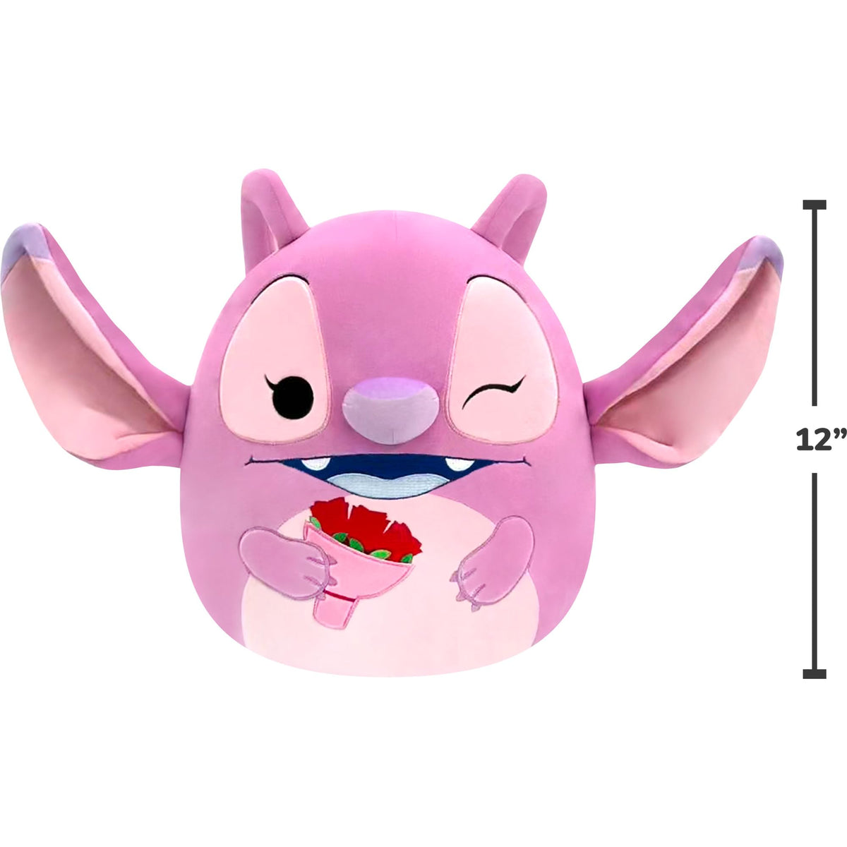 Squishmallows Original Disney 12in Angel with Bouquet Plush (Medium-Sized)