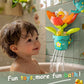 Seeyoo Baby Bath Toy Flower Watering Can Pool Bath Tub Toy with Strong Suction Cup for Baby Age 3+ Years Old Toddlers Boys Girls, BPA Free, Kids