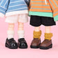 XiDonDon Doll Shoes Leather Shoes for Ob11, body9,GSC,1/12 BJD Doll Accessories Toy Shoes (Black)