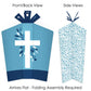 Big Dot of Happiness Blue Elegant Cross - Table Decorations - Boy Religious Party Fold and Flare Centerpieces - 10 Count