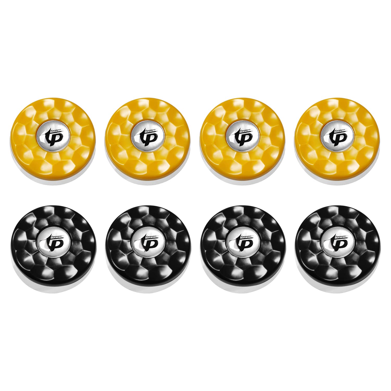 TORPSPORTS (Dia.58mm)2-1/4'' Shuffleboard Pucks, Matt surface Set of 8 Orange/Black