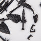 GoAssemb Unique Dark Arms Building Blocks Set, 24PCS Dark-Themed Armory Accessories for Custom Builds, Perfect for MOC Projects and Medieval