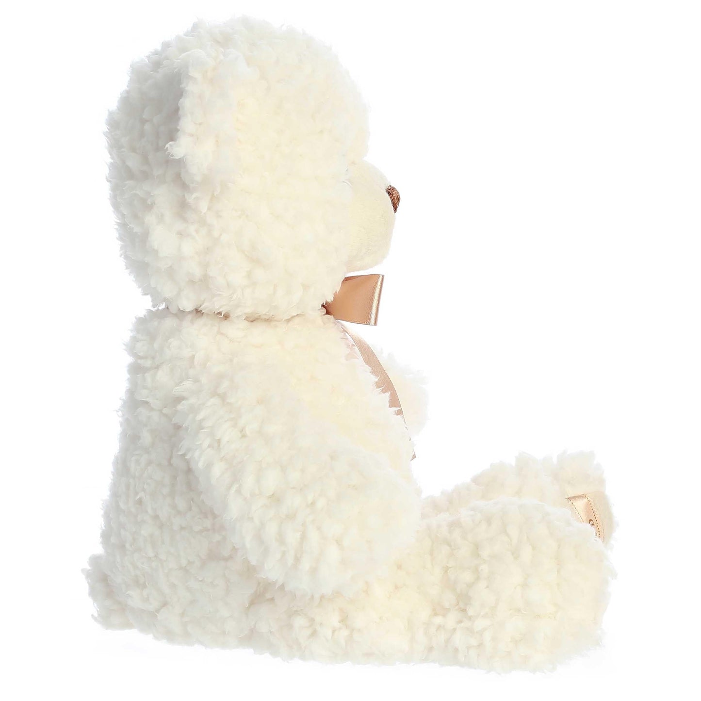 Aurora® Snuggly Ashford Bear™ Stuffed Animal - Comforting Companion - Imaginative Play - White 14 Inches