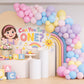 Beaumode Pastel Can You Say One Balloon Arch Garland Kit for Girls First Second Birthday Toddler Music Learning First Words Birthday Theme Party