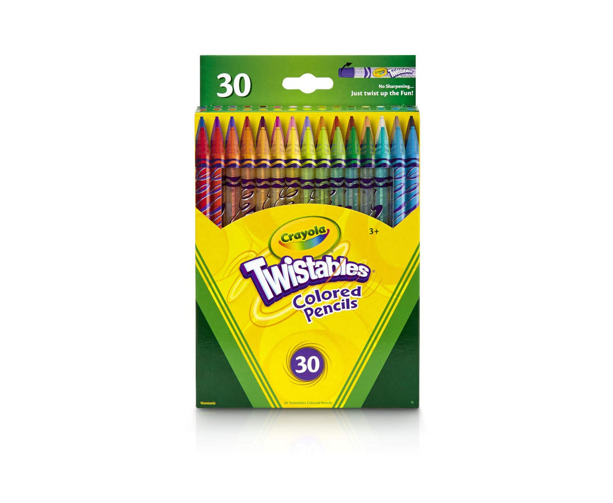 Crayola Twistables Colored Pencils, Always Sharp, Art Tools for Kids, 30 Count