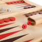 Wood Backgammon Board Game - Complete Set with Folding Board for Storage, Portable Handle, and Full Game Accessories for Adults 14 Years and Up by Hey