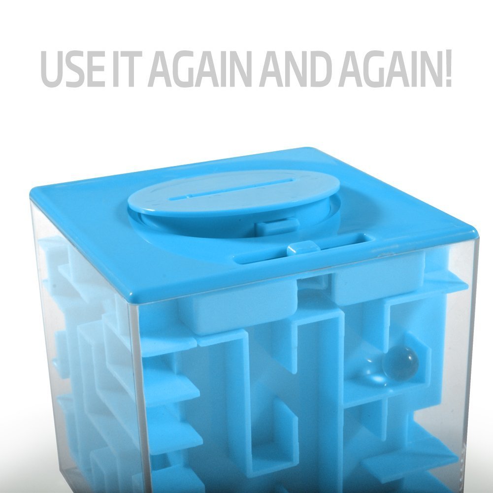 4-Pack Money Maze Puzzle Box - Fun Educational Brain Teaser for Kids Adults
