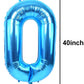 TONIFUL 40 Inch Blue Number 3 Balloons Large Foil 3rd Birthday Decorations