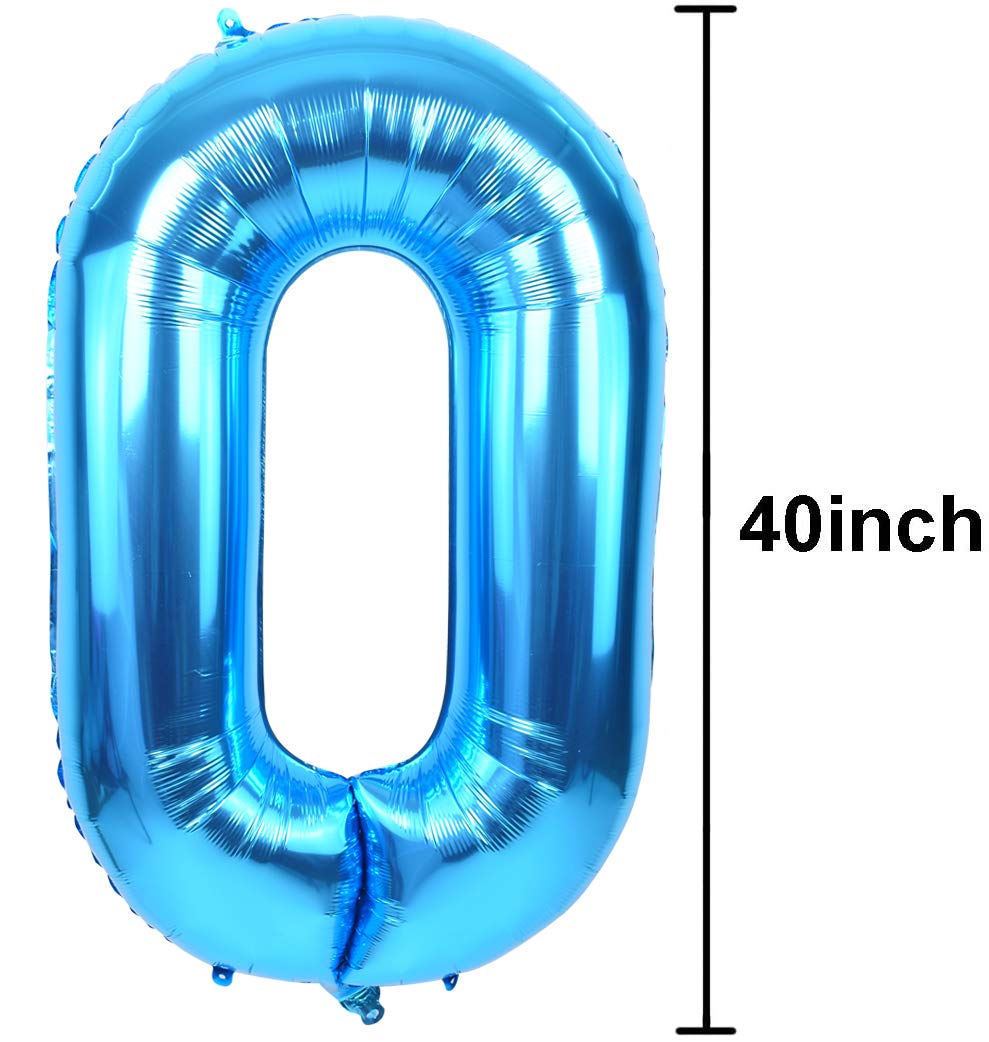 TONIFUL 40 Inch Blue Number 3 Balloons Large Foil 3rd Birthday Decorations