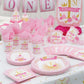Pink and Gold Girls 1st Birthday Party Napkins, 16ct