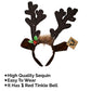 KINREX Christmas Reindeer Antlers Hat - Festive Reindeer Headbands made of Sequin Fabric- 13.5” x 10.5” Reindeer Antler Headbands Great for Kids
