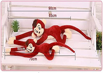 TONGMAN MonkeyPlush Stuffed Animal,Hanging Stuffed Animal MonkeyLong arm Monkey Doll Plush Toy Curtain Monkey, 27.5 Inches (Brown)