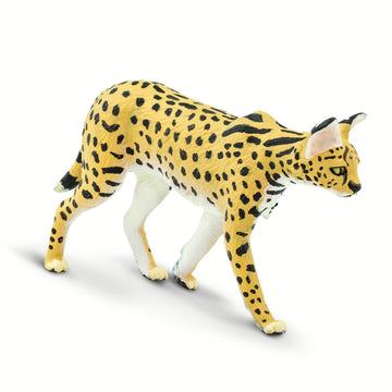 Safari Ltd. Serval Figurine - Realistic 3.75" Wild Cat Figure - Educational Toy for Boys, Girls, and Kids Ages 3+