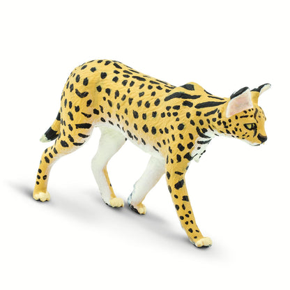 Safari Ltd. Serval Figurine - Realistic 3.75" Wild Cat Figure - Educational Toy for Boys, Girls, and Kids Ages 3+