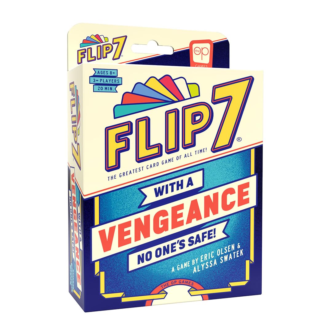 Flip 7: with a Vengeance, Addictive Press Your Luck Game, New Special Action Cards & Negative Modifiers, Sequel to the Classic Fast-Paced, Easy