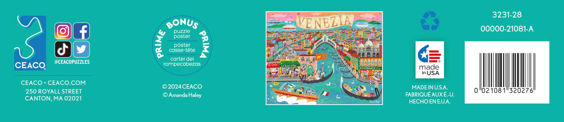 Ceaco - Venice Dogs - 1000 Large Piece Jigsaw Puzzle for Adults
