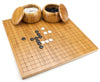 Brybelly Go Set All Natural Bamboo Wood Go Board | Bowls and 361 Bakelite Stones | 2-Player - Classic Chinese Strategy Board Game | Measures 19 x 19in