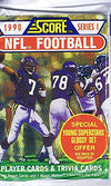 1990 Score Series 1 NFL Football Trading Cards Wax Pack - 16 Cards Per Single Pack