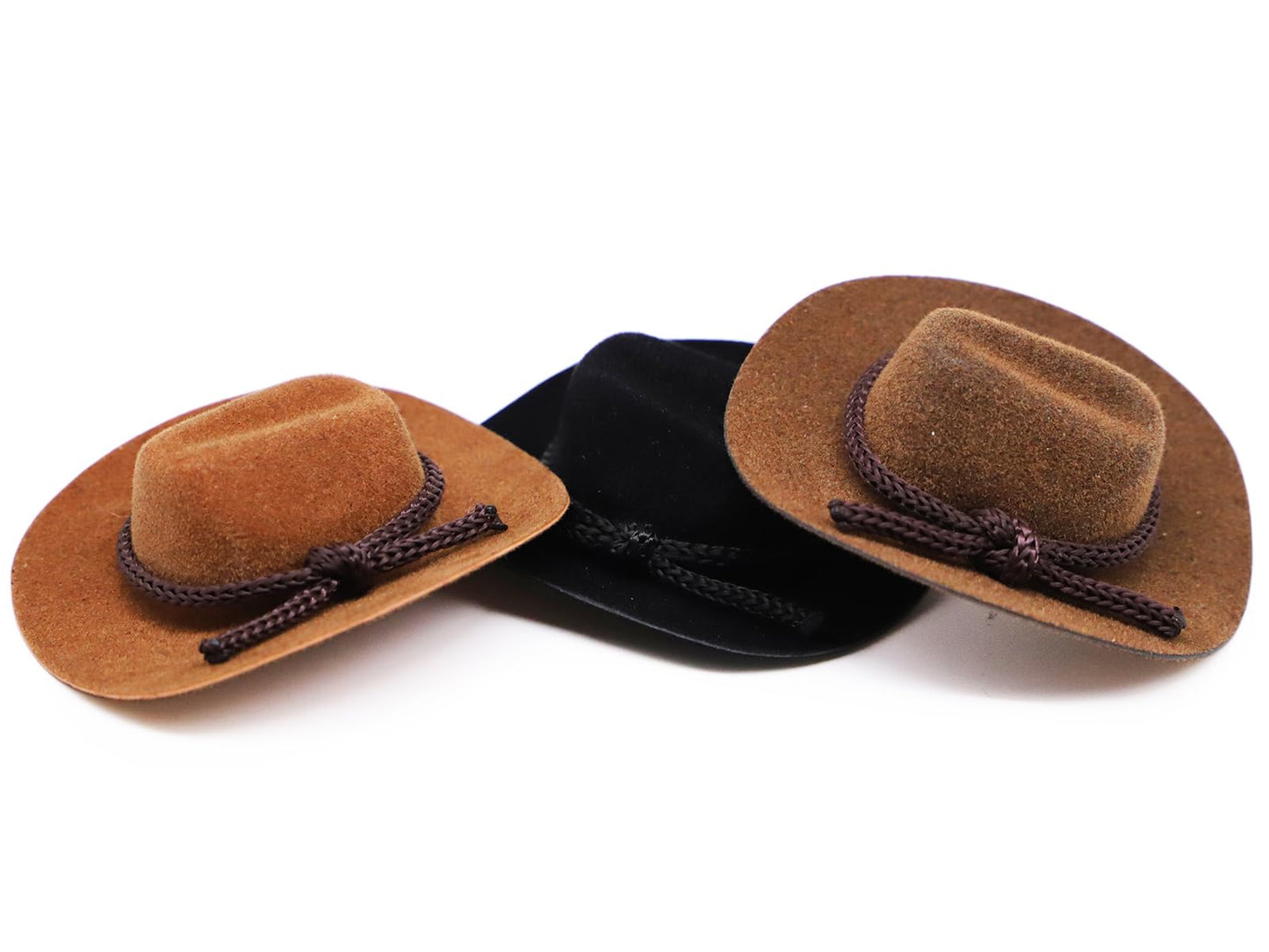 Dollhouse Cowboy Hat, Miniature Cowboy Hat, 1:12 Scale Miniature Soft Cowboy, Mini Hat, American Old West Hat, for Dollhouse Craft Supplies (2PCS)
