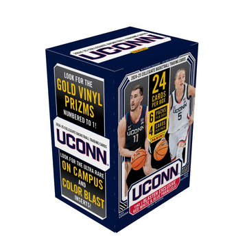 2024 Panini UConn Huskies Basketball Blaster Box - Official NCAA Trading Cards - Blaster-Exclusive Parallels, Inserts & Rookies - Sealed Panini Retail
